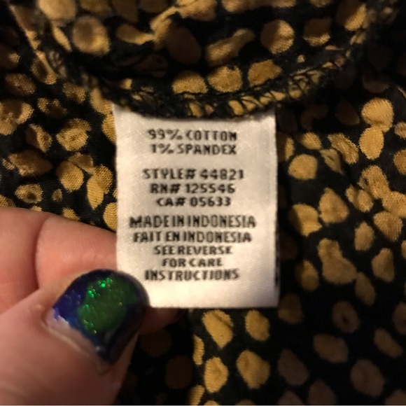 Habitat Spot-On shaped shirt XL bronze yellow black blouse - Picture 5 of 9